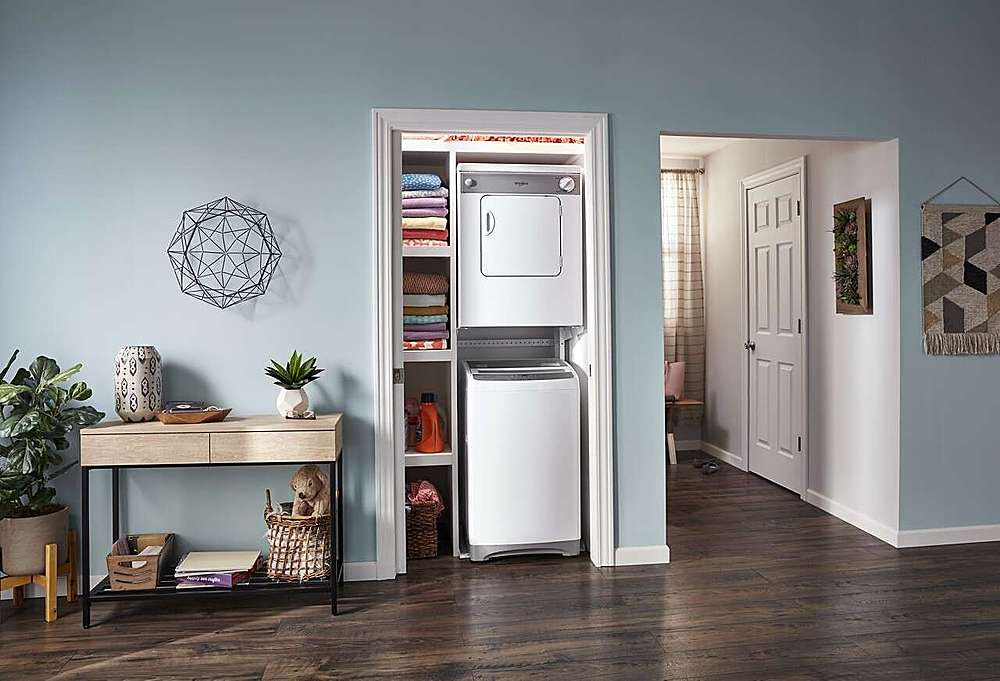 Alt View 19. Whirlpool - 3.4 Cu. Ft. Stackable Electric Dryer with Flexible Installation - White.