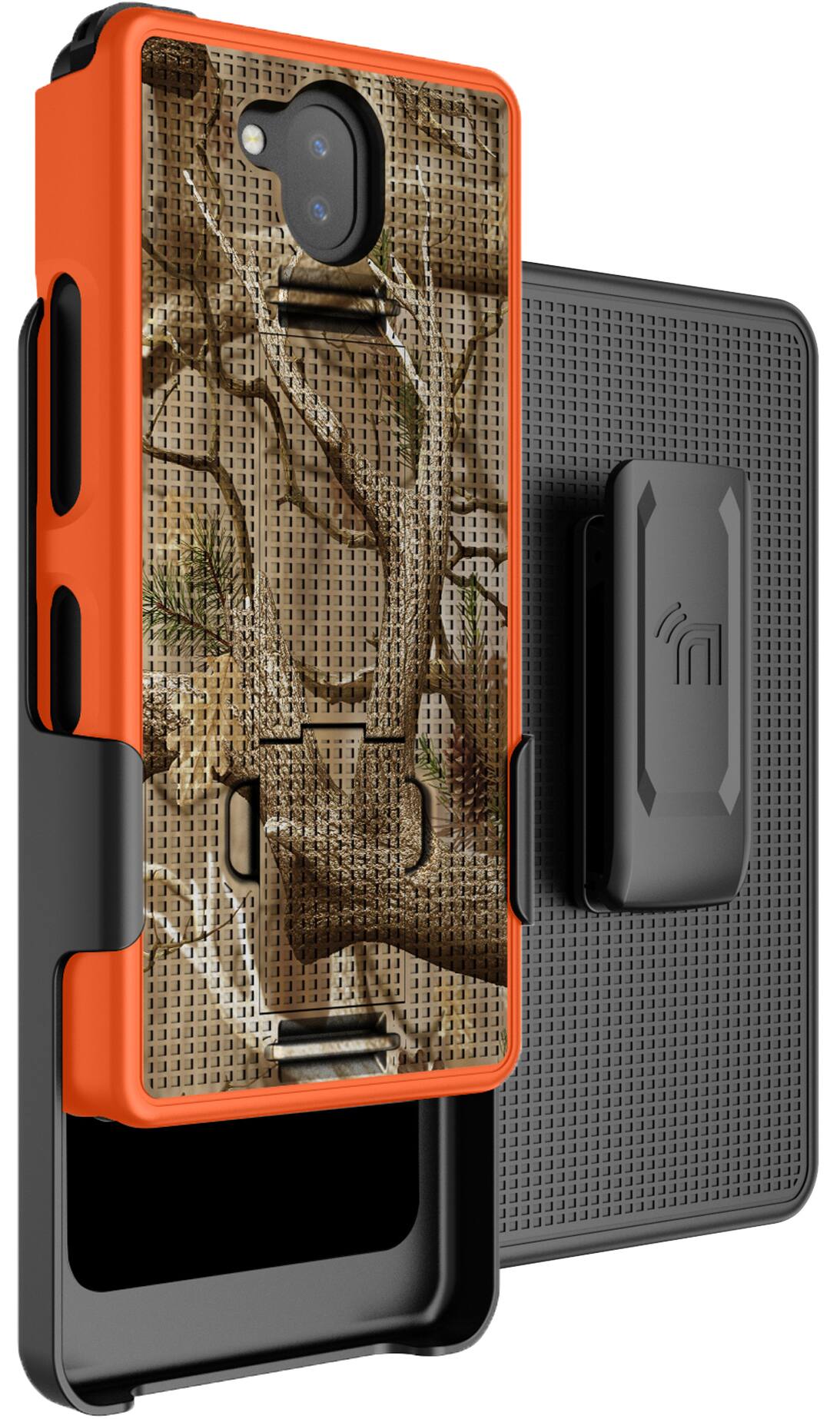 Nakedcellphone - Case with Stand and Belt Clip Holster Combo for Sonim XP10 (XP9900) - Hunter Camo