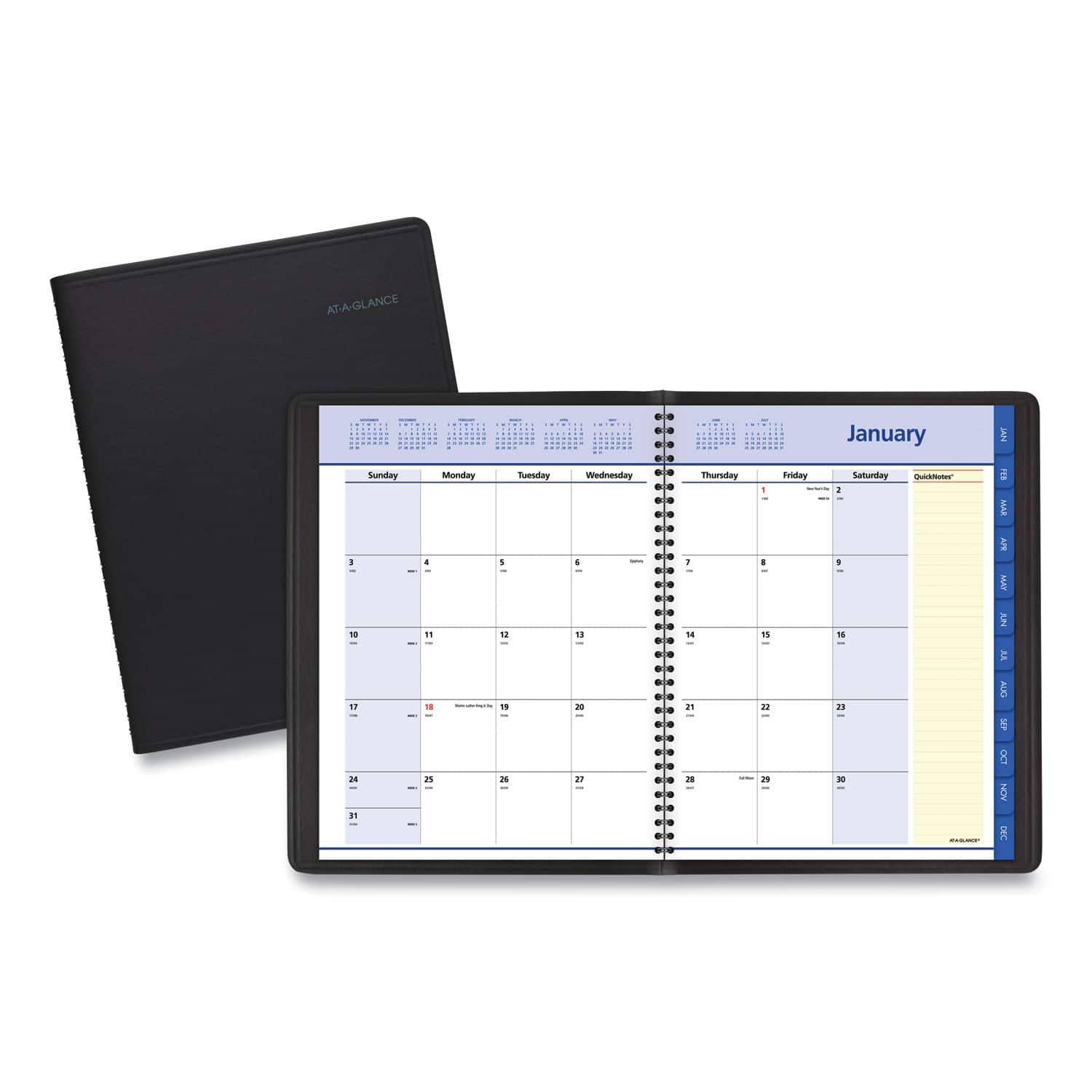 AT-A-GLANCE - QuickNotes Monthly Planner 11 x 8.25 Black Cover 12 Month Jan to Dec 2026 price history on PriceWatchPro