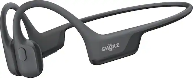 Front. Shokz - OpenRun Air 2 Wireless Bone Conduction Open-Ear Bluetooth Sports Headphones - Black.