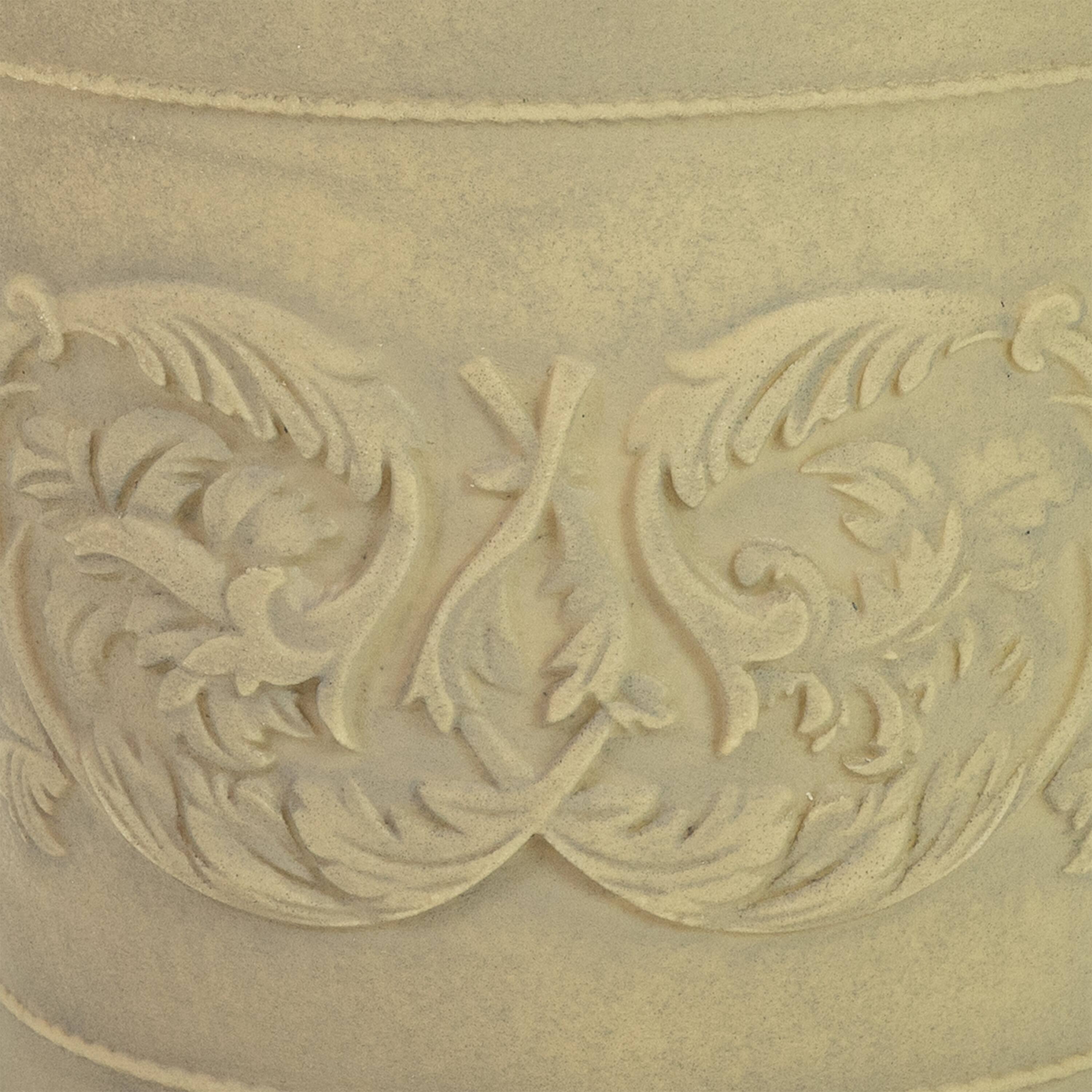 Alt View 10. Sunnydaze - 16 in Arabella Polyresin Outdoor Planter - Set of 2 - Beige.
