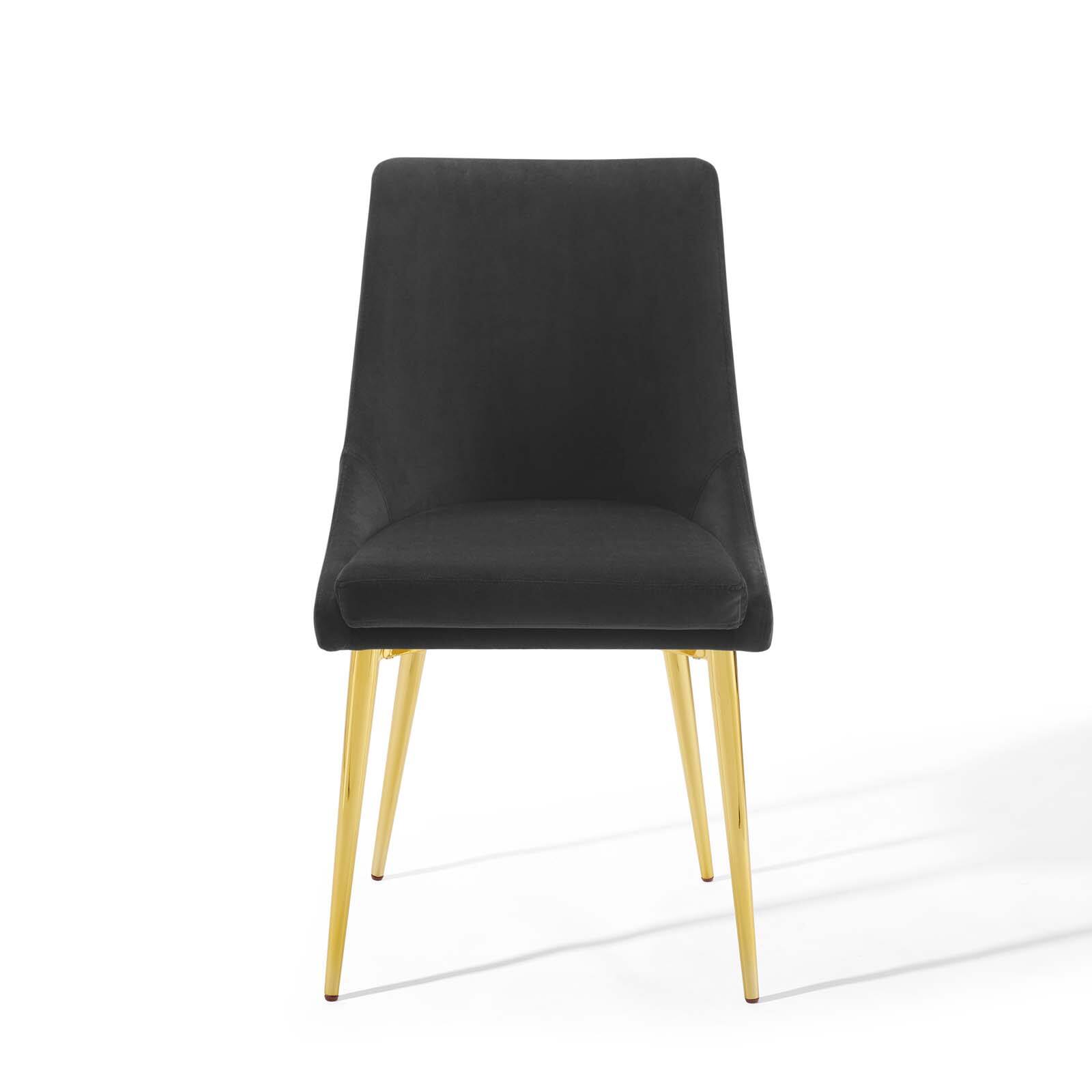 Alt View 4. Modway - Viscount Modern Accent Performance Velvet Dining Chair by Modway - Black.