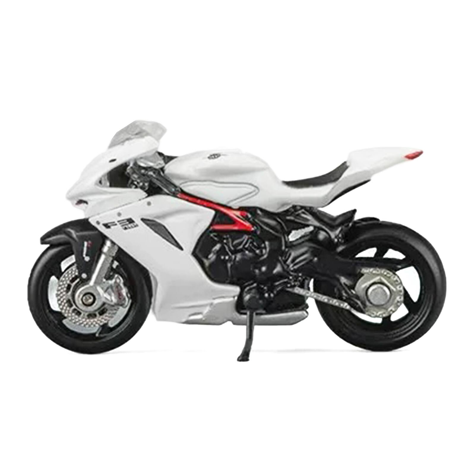 2022 MV Agusta F3 Rosso Motorcycle White with Figure 1/64 Diecast Model ...