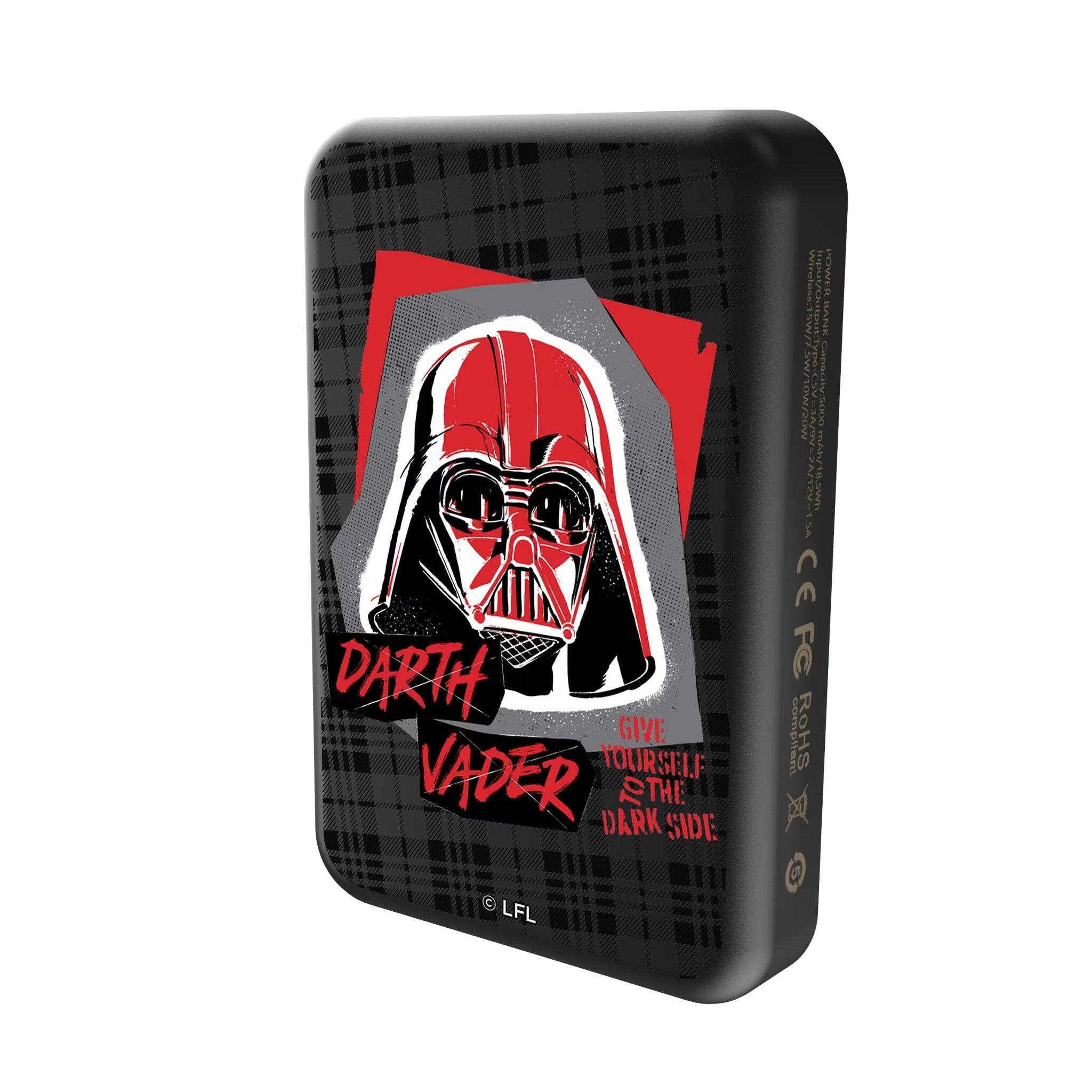 DARTH VADER  
GIVE YOURSELF TO THE DARK SIDE  

LFL  
CE FC  
ROHS  
X  
B  

Capacity: 2000 mAh  
Voltage: 3.7V  
Output: 5V  
Input: 5V/1A  
Made in China  
Made in the USA  

© LFL