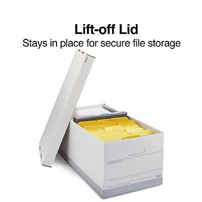 Lift-off Lid  
Stays in place for secure file storage  

CONTENTS