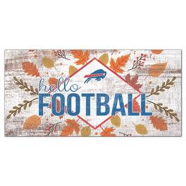 Fan Creations - Buffalo Bills 6'' x 12'' Hello Football Wall Art - White