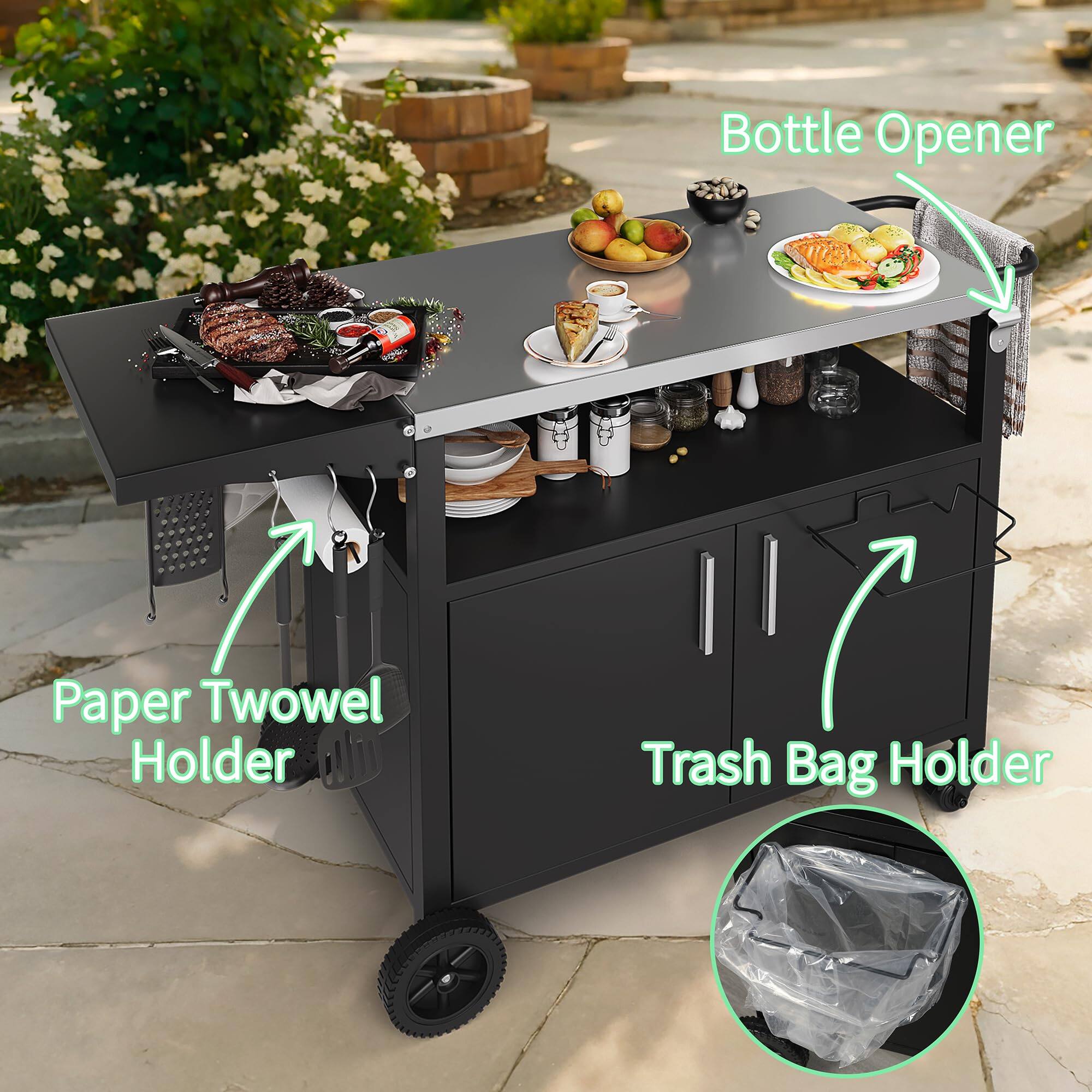 Bottle Opener  
Paper Towel Holder  
Trash Bag Holder