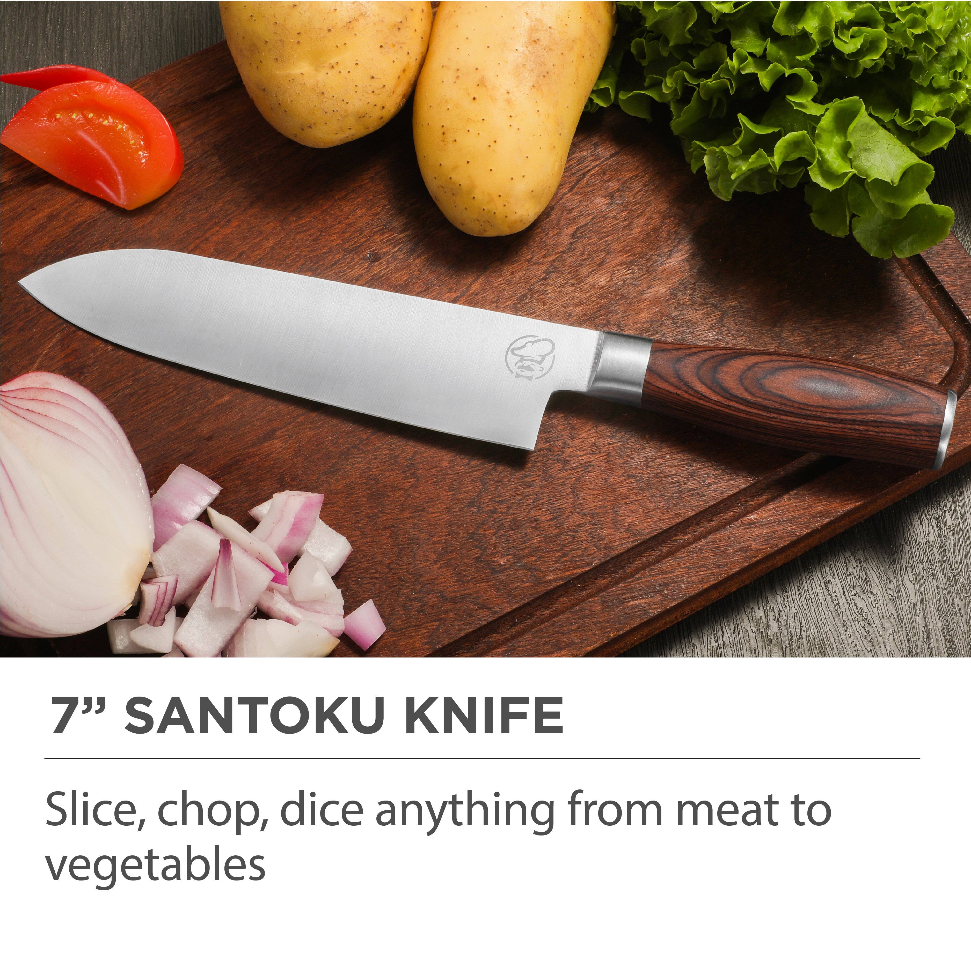 7" SANTOKU KNIFE

Slice, chop, dice anything from meat to vegetables