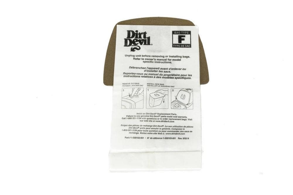 Dirt Devil - 12 Pack Vacuum Bags Part #1200103001