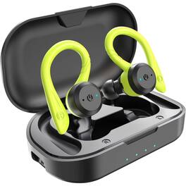 RISOKEYS - Bluetooth Headphones True Wireless Earbuds with Charging Case Stereo Sound Headsets Deep Bass for Sport - Green