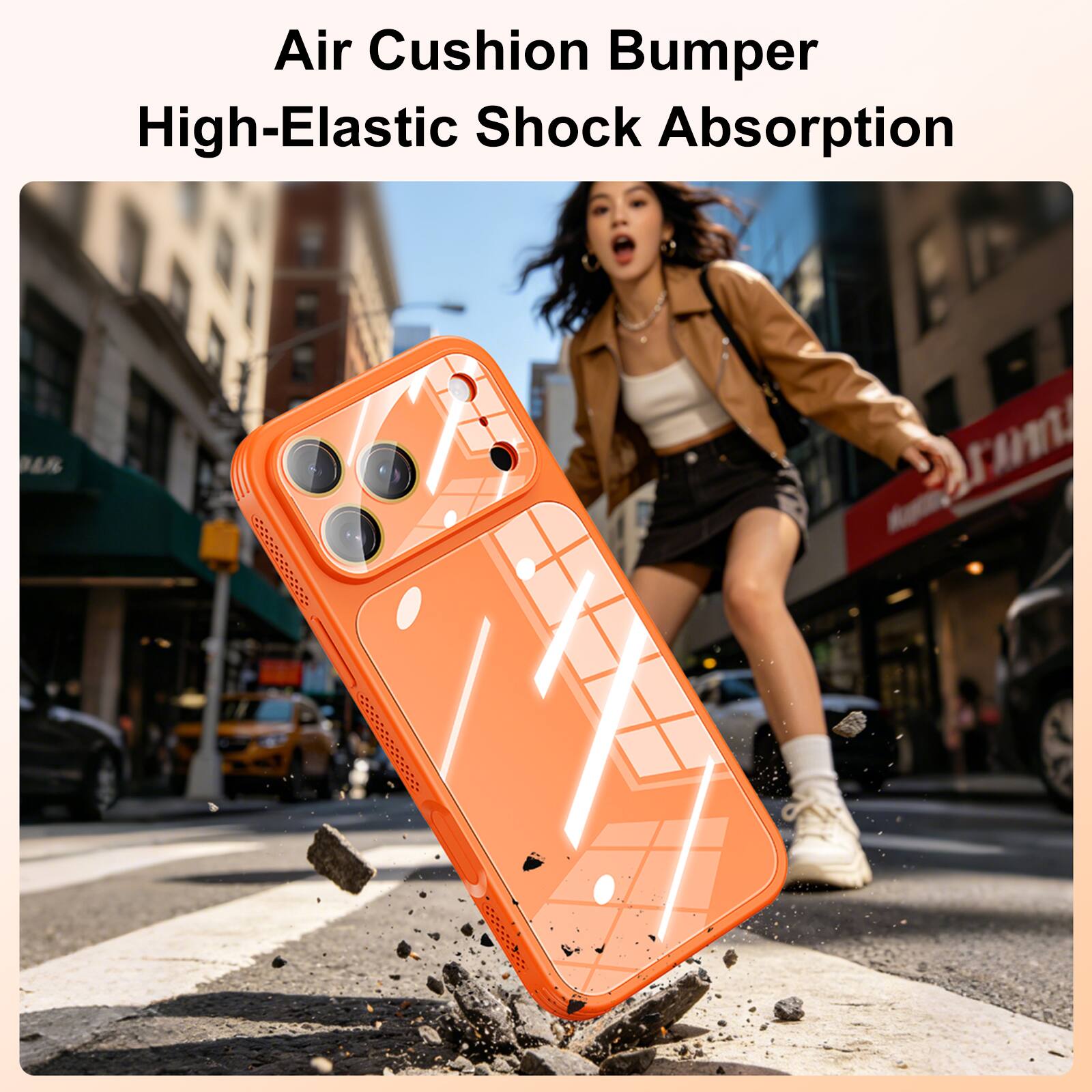 Air Cushion Bumper  
High-Elastic Shock Absorption