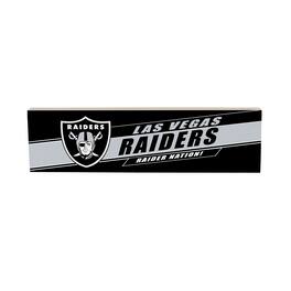 Evergreen Enterprises - Las Vegas Raiders 5" x 18" Shadow Logo Wood Mantle Sign - Multicolor