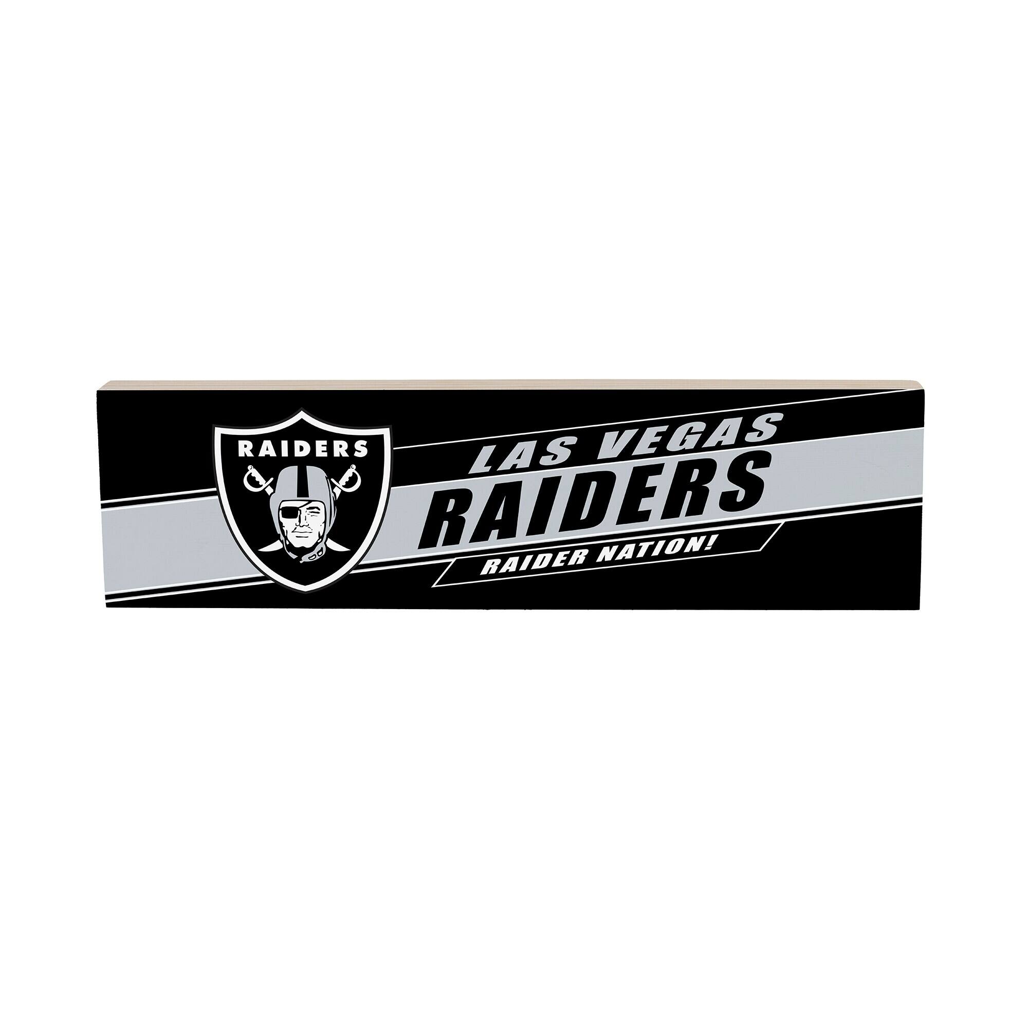 Las Vegas Raiders 5" x 18" Shadow Logo Wood Mantle Sign