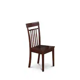 FurniFact - Elegant Wooden Dining Chairs – Slatted Back - Mahogany