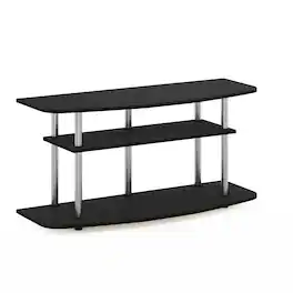 Furinno - Frans Turn-N-Tube 3-Tier TV Stand for TV up to 46 - Black Oak