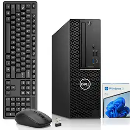 Dell - Refurbished Excellent - Precision 3430 Small Form Factor Computer - Intel i5 8th Gen - 16GB RAM - 256GB SSD - Wireless Wi-Fi - KB & M- Win11 - Black