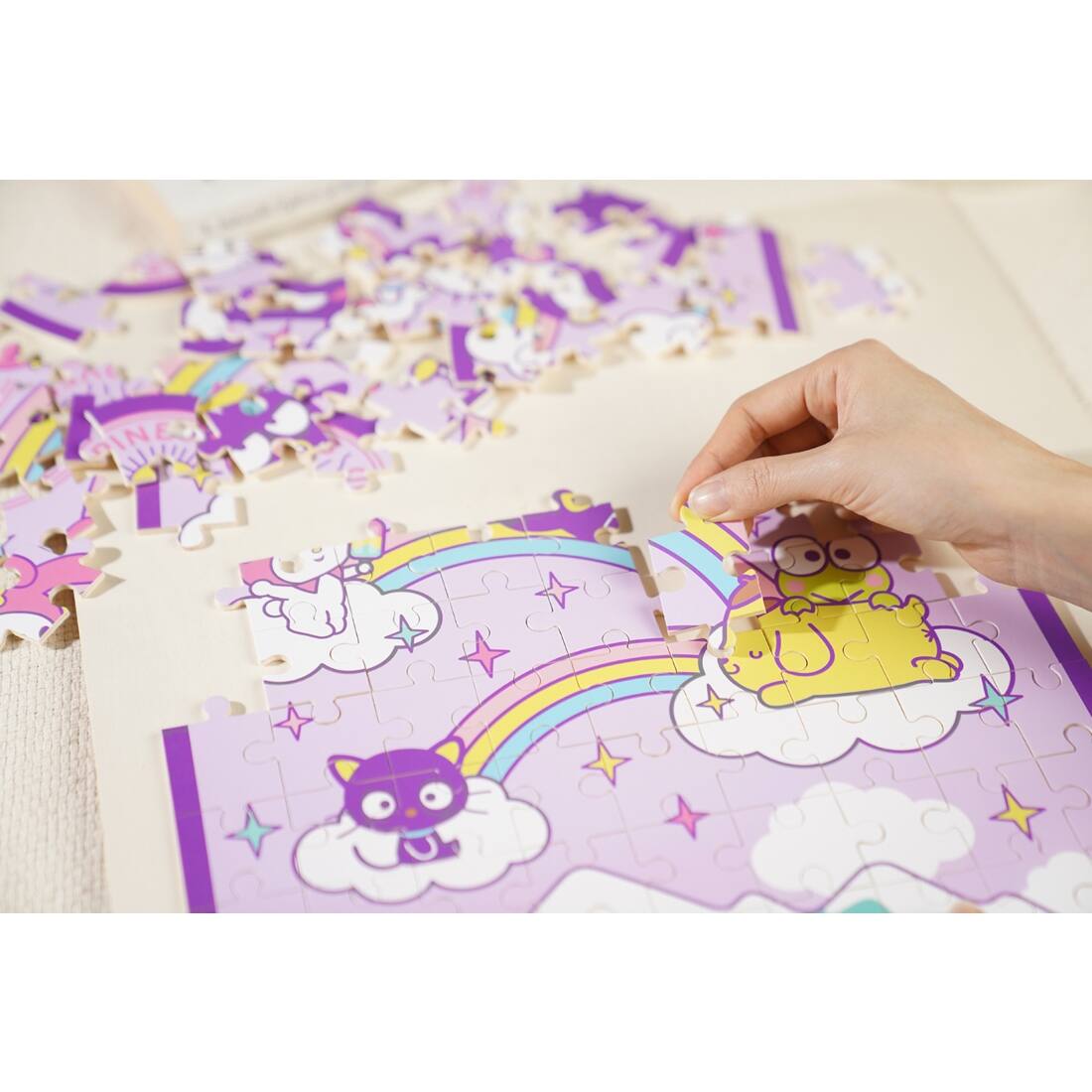 Alt View 1. 3D Puzzle - Wooden Jigsaw Puzzle Hello Kitty and Friends Seize the Moment 88pcs.