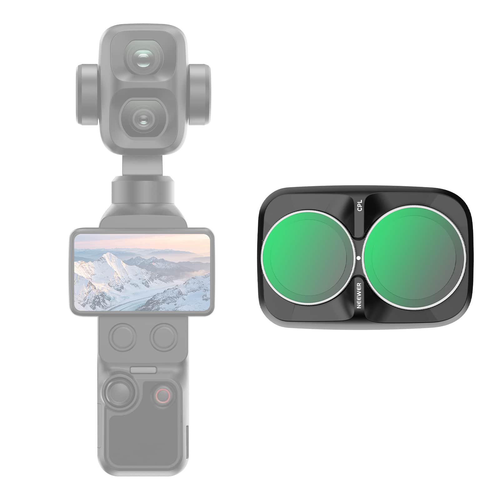 Neewer - CPL Filter for DJI Osmo Pocket 4P, Circular Polarizer, HD Glass, Plastic Frame