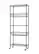 Angle. TRINITY - 5-Tier 30x14x72 Modular Commercial Wire Shelving NSF w/ Baskets & Wheels Black - Black.