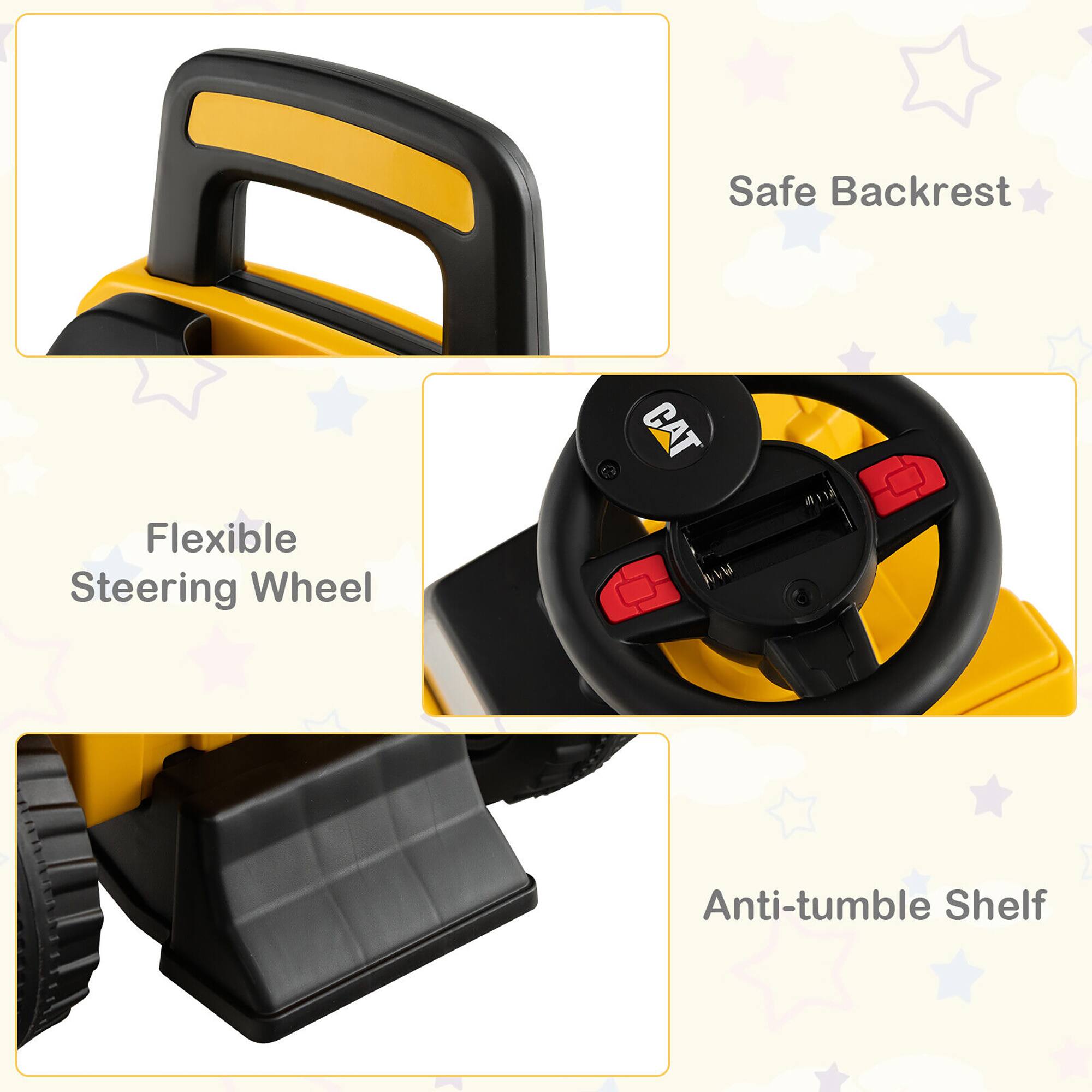 - Safe Backrest
- Flexible Steering Wheel
- Anti-tumble Shelf