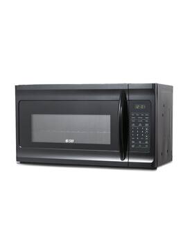 Commercial Chef - 1.7 Cu. Ft. Over-The-Range Microwave Oven, 10 Power Levels, 300 CFM Hidden Vent Hood Fan - Black