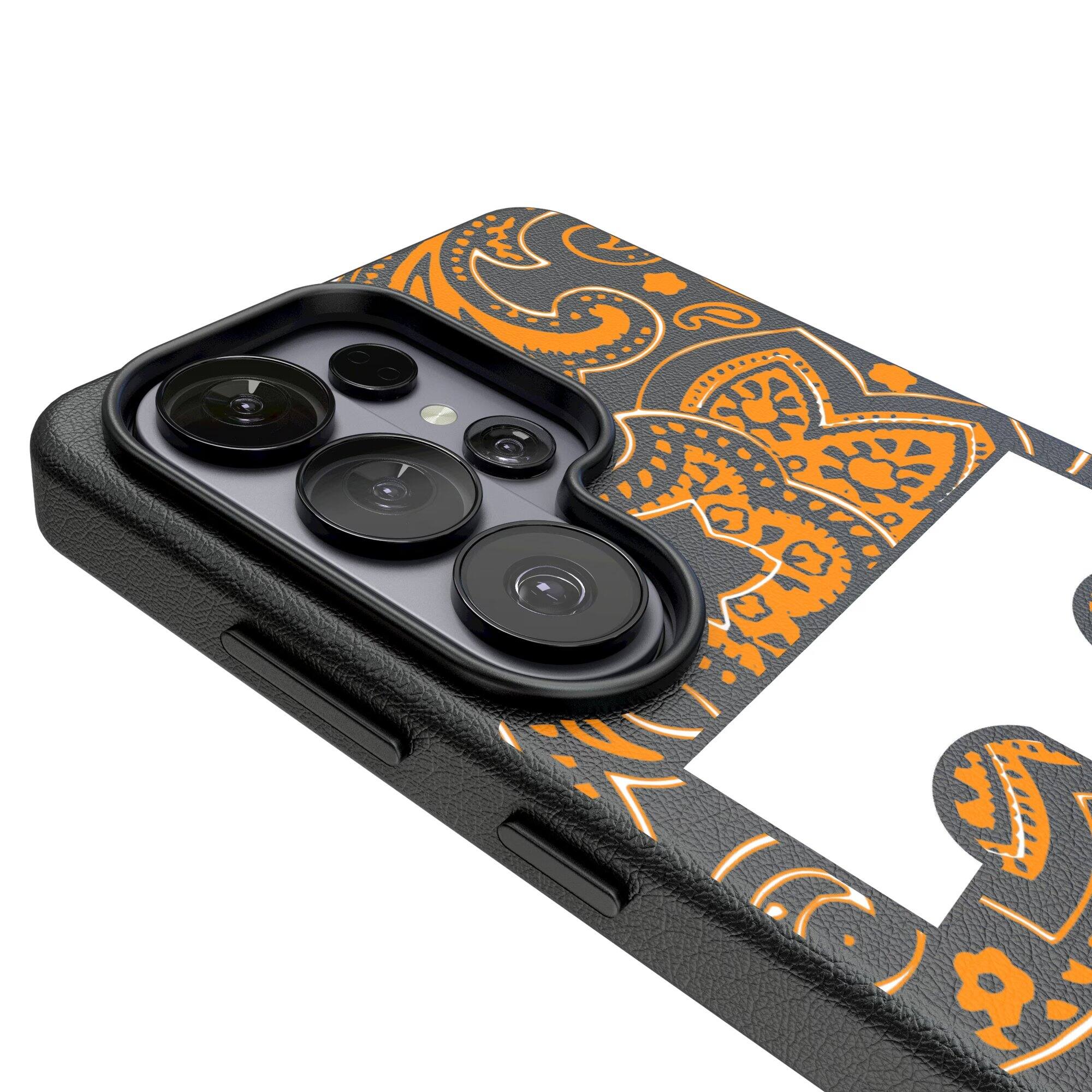Alt View 2. Keyscaper - Tennessee Volunteers Paisley Galaxy Magnetic Bump Case - S24 - Black.