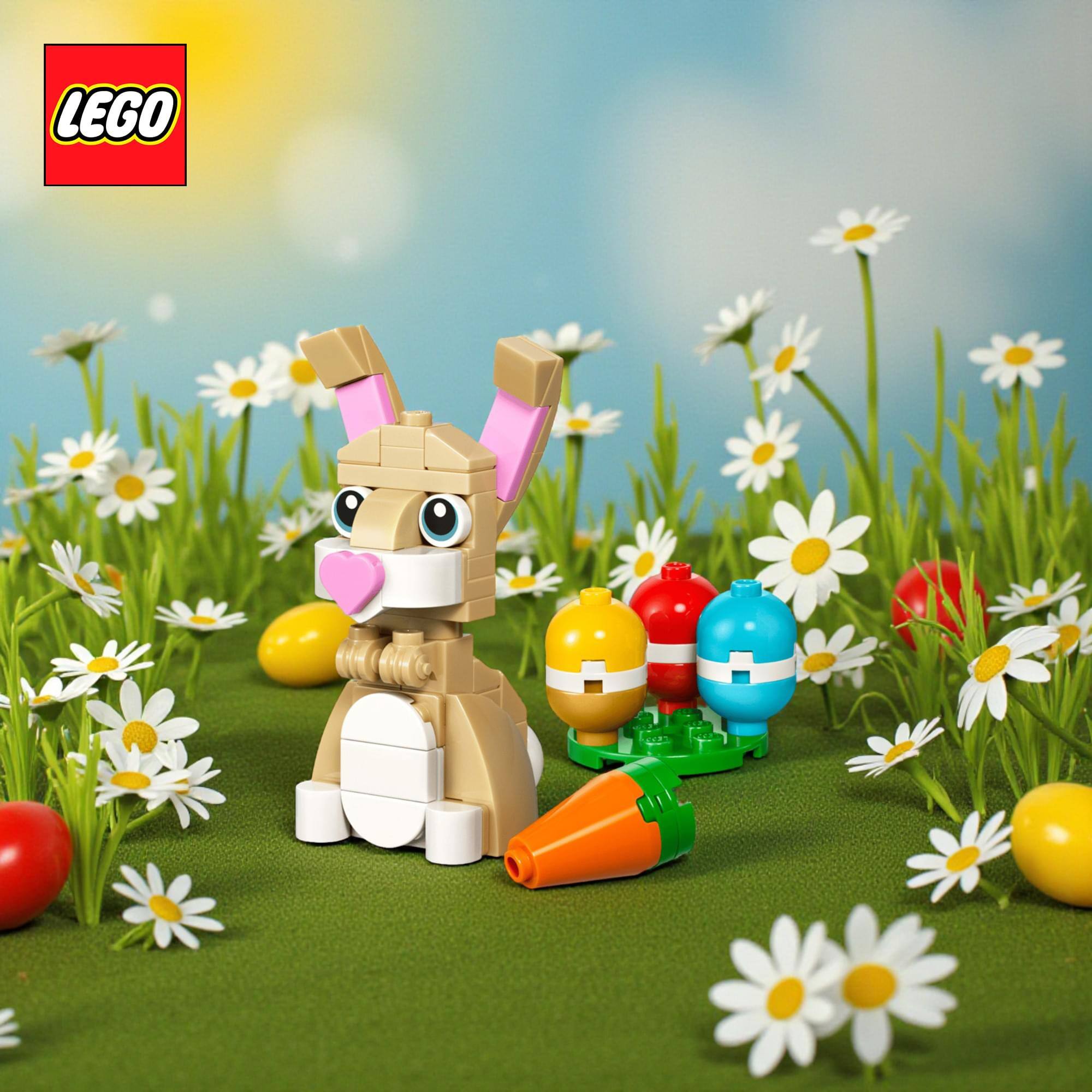 Alt View 4. LEGO - LEGO Creator 30716 Cute Easter Bunny 66-Piece Building Set - Tan.