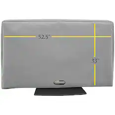 Front. Solaire - Outdoor TV Cover for Most Flat-Panel TVs Up to 60" - Gray.