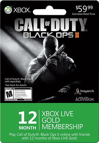  Microsoft - Xbox Live 12 Month Gold Membership - Call of Duty: Black Ops II