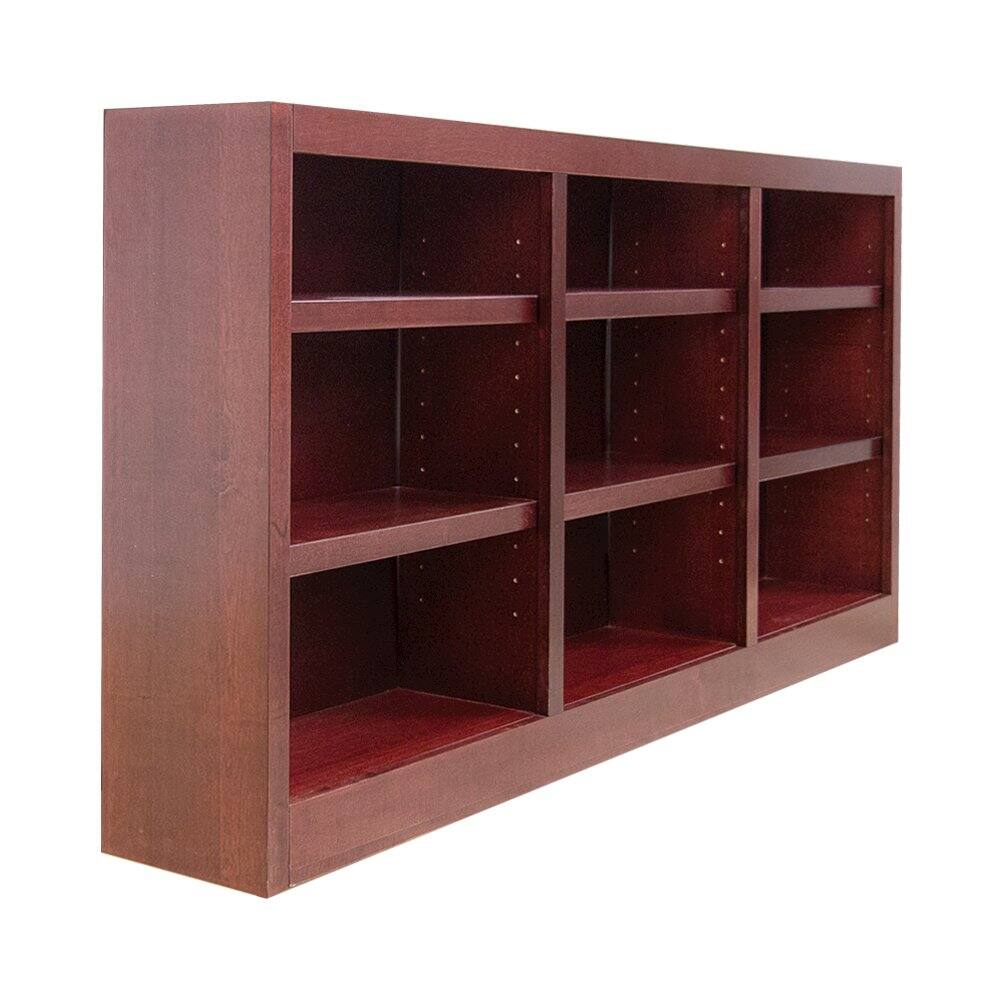 Left. Concepts in Wood - 72 x 36 Wall Storage Unit Cherry Finish - Red.