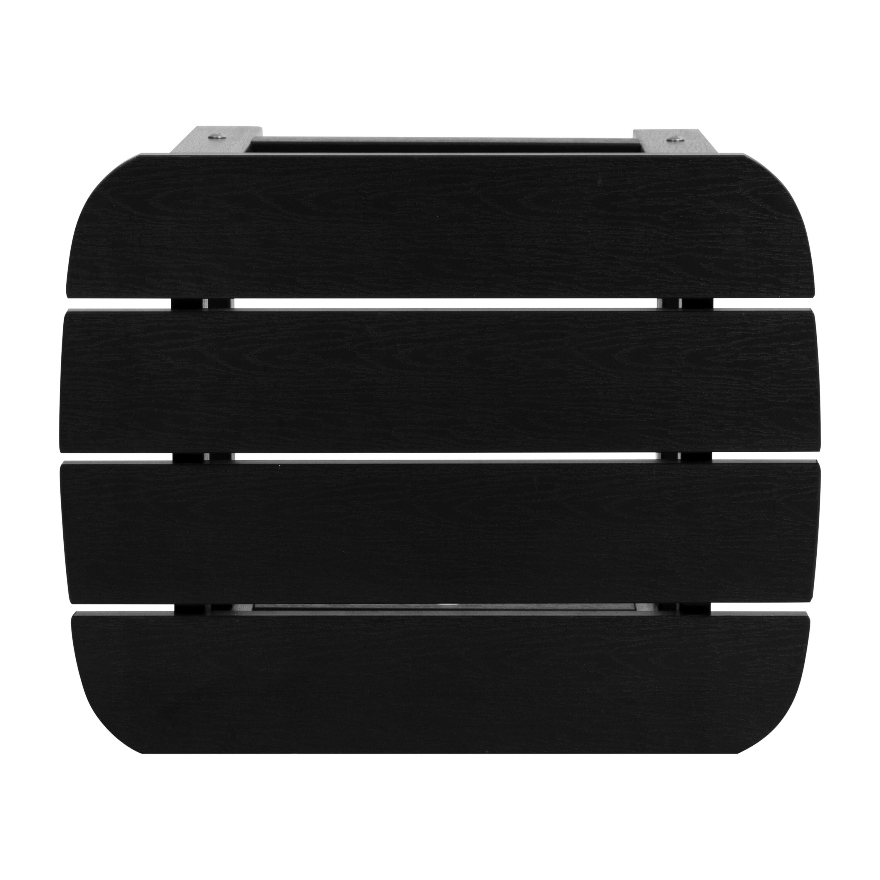 Alt View 7. Emma + Oliver - Hammond Indoor/Outdoor Polyresin Adirondack Side Table for Porch, Patio, or Sunroom - Black.