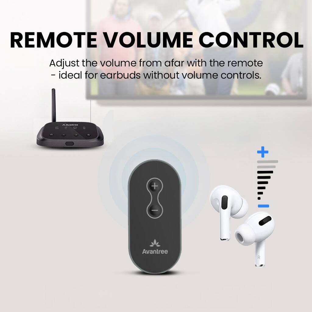 REMOTE VOLUME CONTROL  
Adjust the volume from afar with the remote – ideal for earbuds without volume controls.