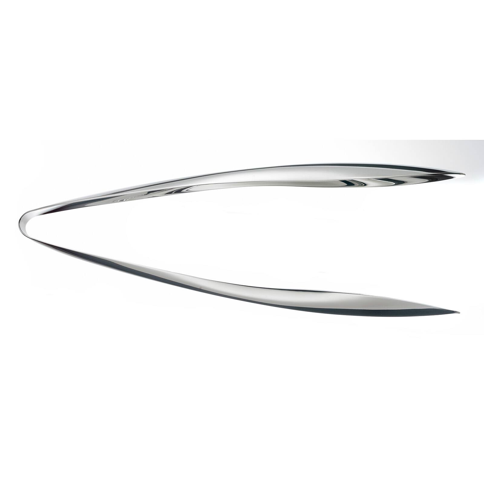 Front. Cuisipro - 9 Inch Tempo Tongs, Stainless Steel - Silver.