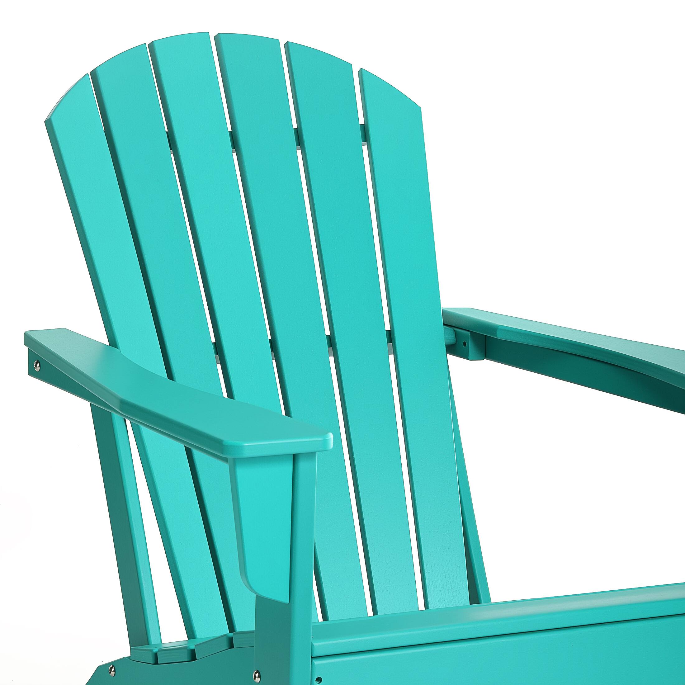 Alt View 4. WestinTrends - WestinTrends Dylan Outdoor Adirondack Chair (Set of 2) - Turquoise.