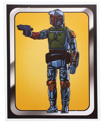 Front. Star Wars - Star Wars Boba Fett Figure 8x10 Art Print by Russ Moore (Nerd Block Exclusive) - Multicolored.