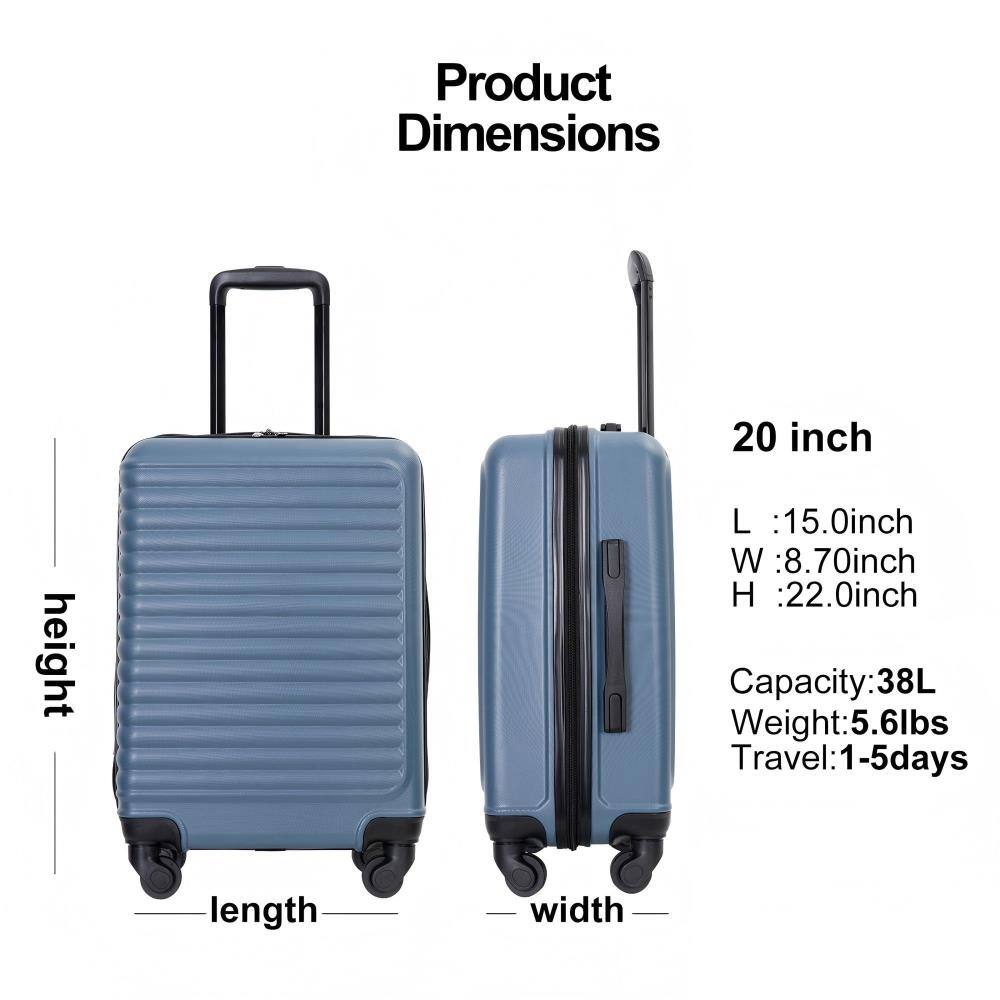 Product Dimensions

20 inch

L : 15.0 inch  
W : 8.70 inch  
H : 22.0 inch  

Capacity: 38L  
Weight: 5.6 lbs  
Travel: 1-5 days