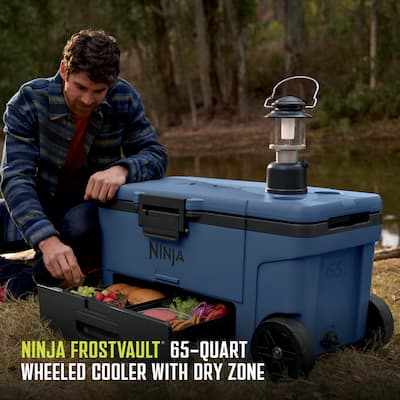 Ninja FrostVault 65 qt. Wheeled Cooler with Cold Dry Zone Ninja FrostVault 65 qt. Wheeled Cooler with Cold Dry Zone