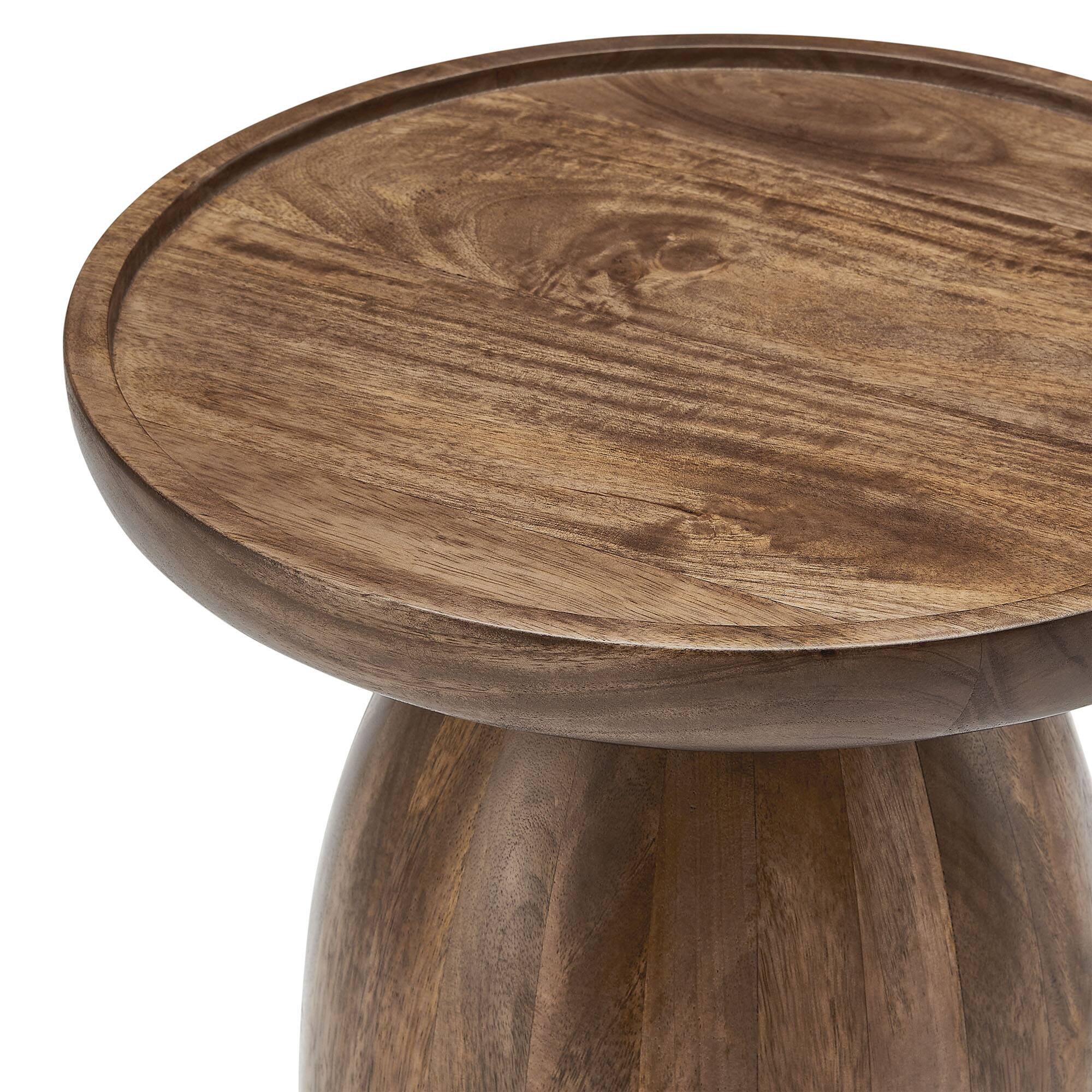 Alt View 3. Modway - Holloway Round Wood Side Table by Modway - Walnut.