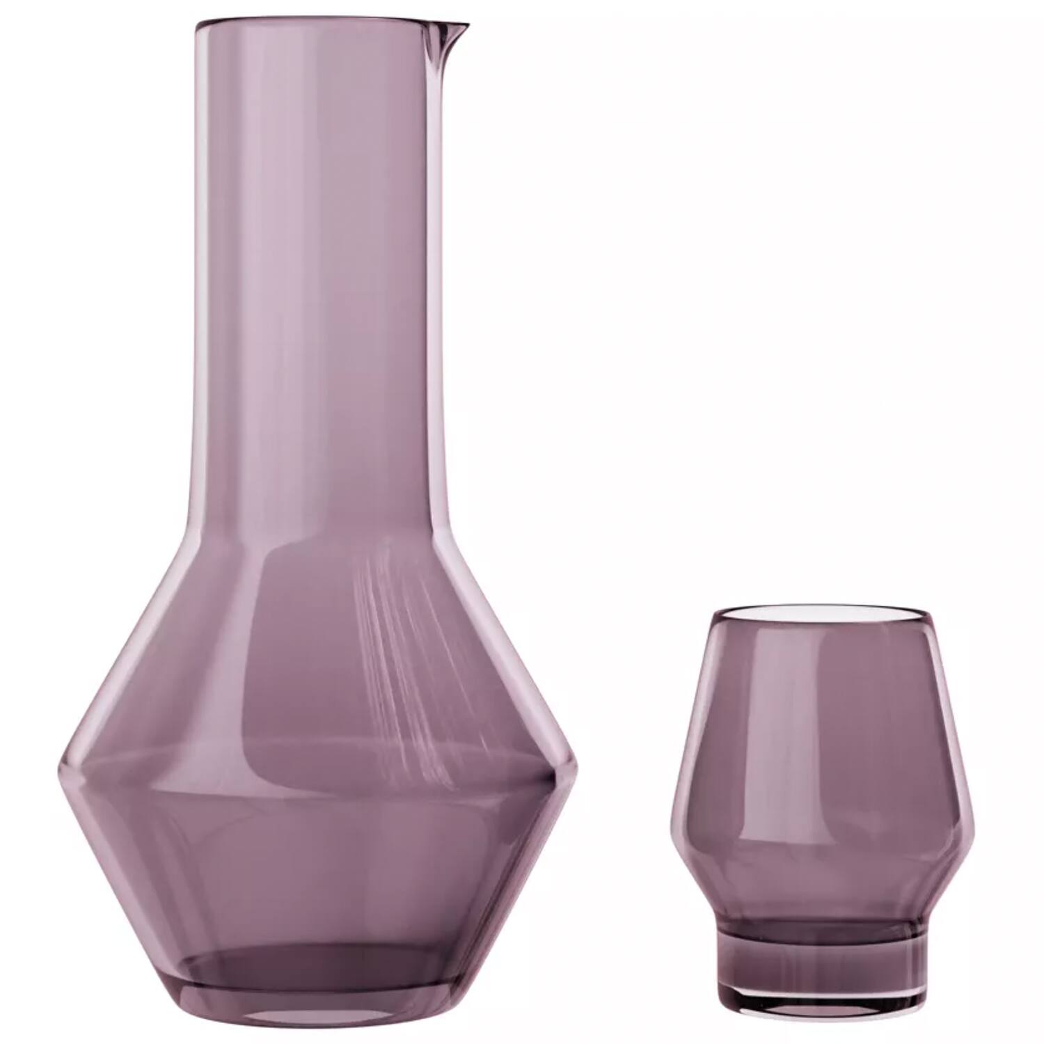 Front. Jay Import - Plum Carafe With Tumbler - Purple.