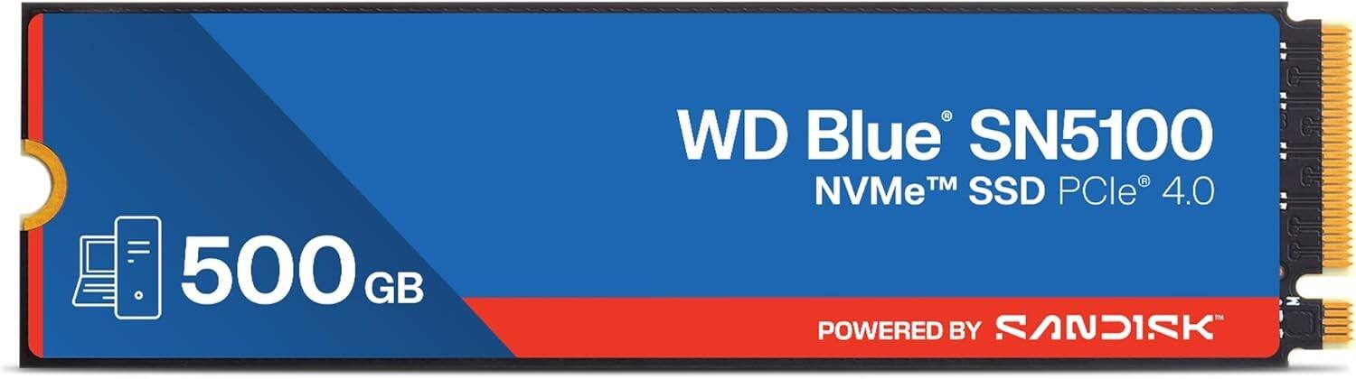 500 GB WD Blue SN5100 NVMe™ SSD PCle® 4.0  
POWERED BY SANDISK