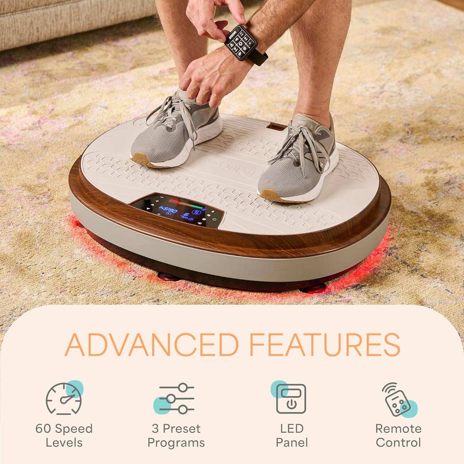 ADVANCED FEATURES  
60 Speed Levels  
3 Preset Programs  
LED Panel  
Remote Control