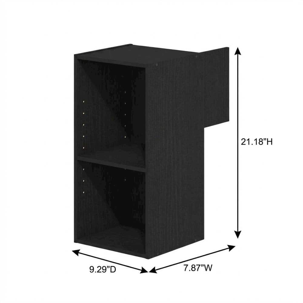 FurniFact - Black Wooden Bookcase with Compact Design and Sturdy Construction - Blackwood price history on PriceWatchPro