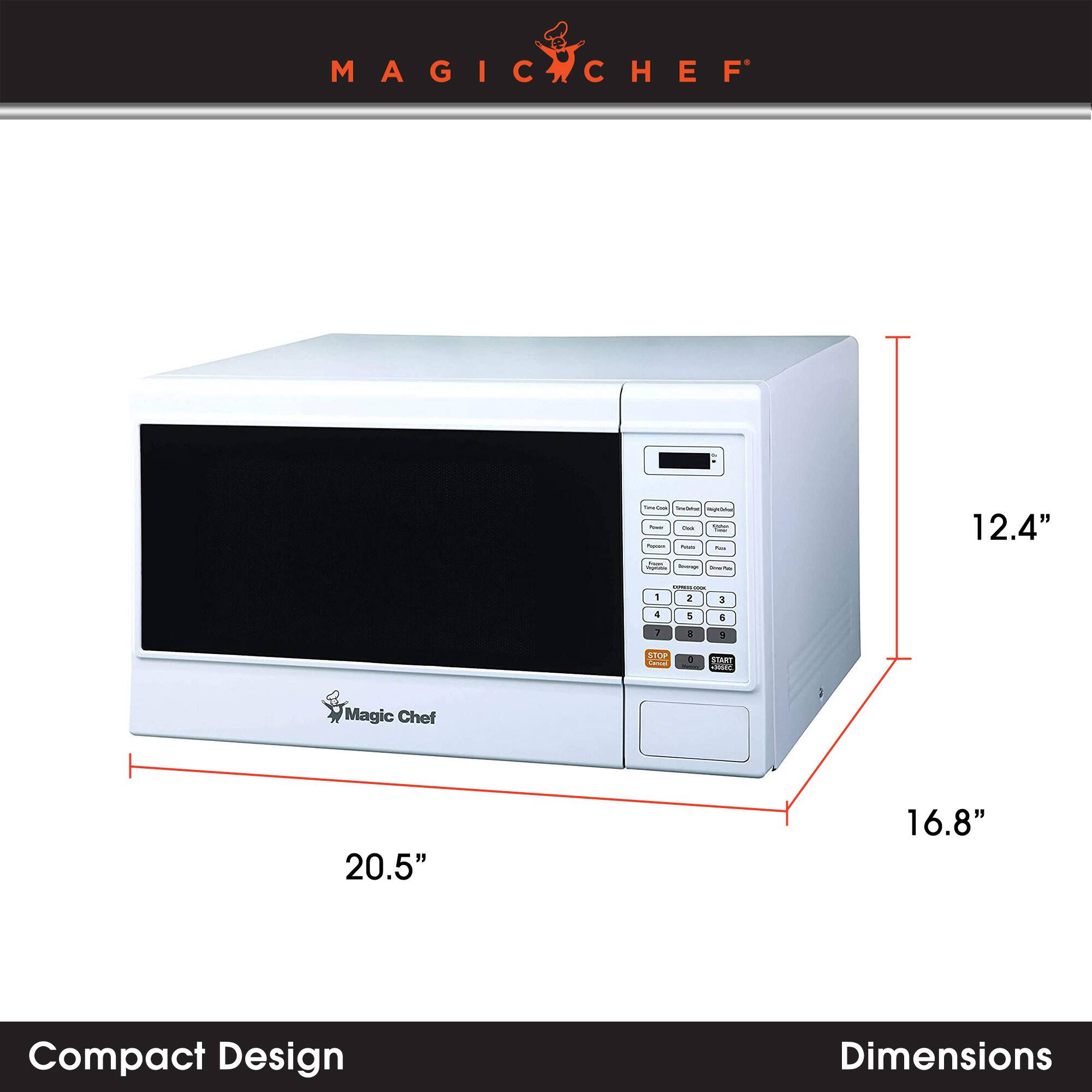 MAGIC CHEF

Compact Design

Dimensions

20.5" x 16.8" x 12.4"