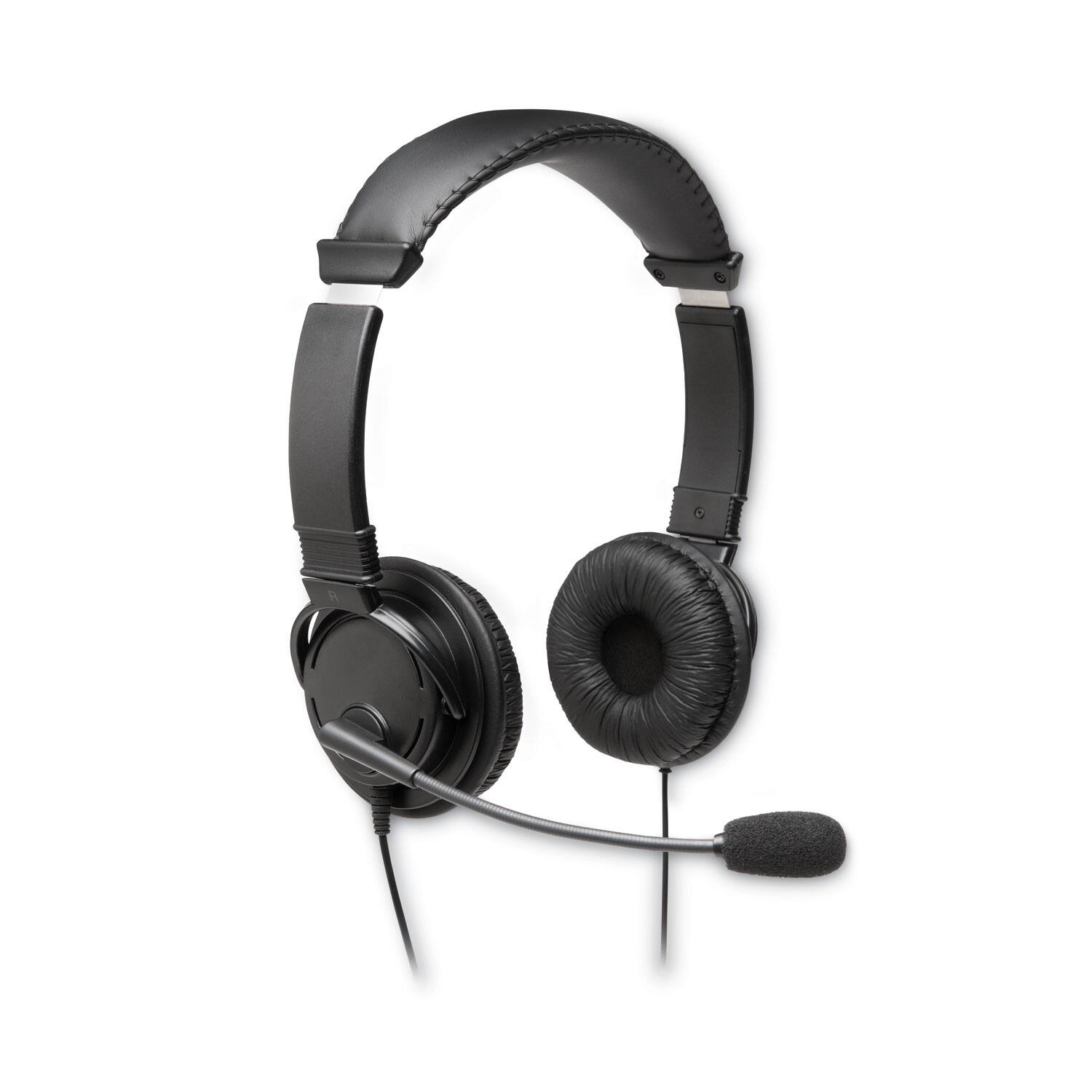Alt View 2. Kensington - Kensington K97601WW Hi-Fi Headphones with Microphone and 6 ft. Cord - Black - Black.