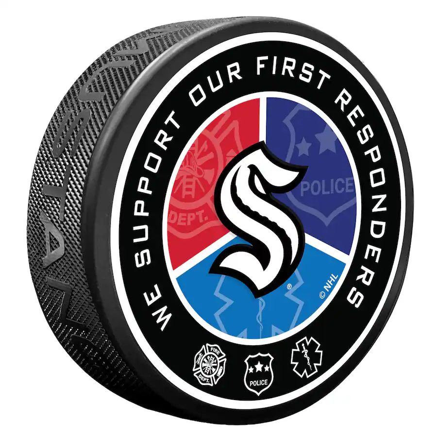 Custom Pucks Seattle Mustang Drinkware Seattle Kraken First Responders Puck Multicolor ...