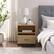 Alt View Zoom 16. Walker Edison - Contemporary 1-Drawer Metal and Wood Nightstand - Coastal Oak.