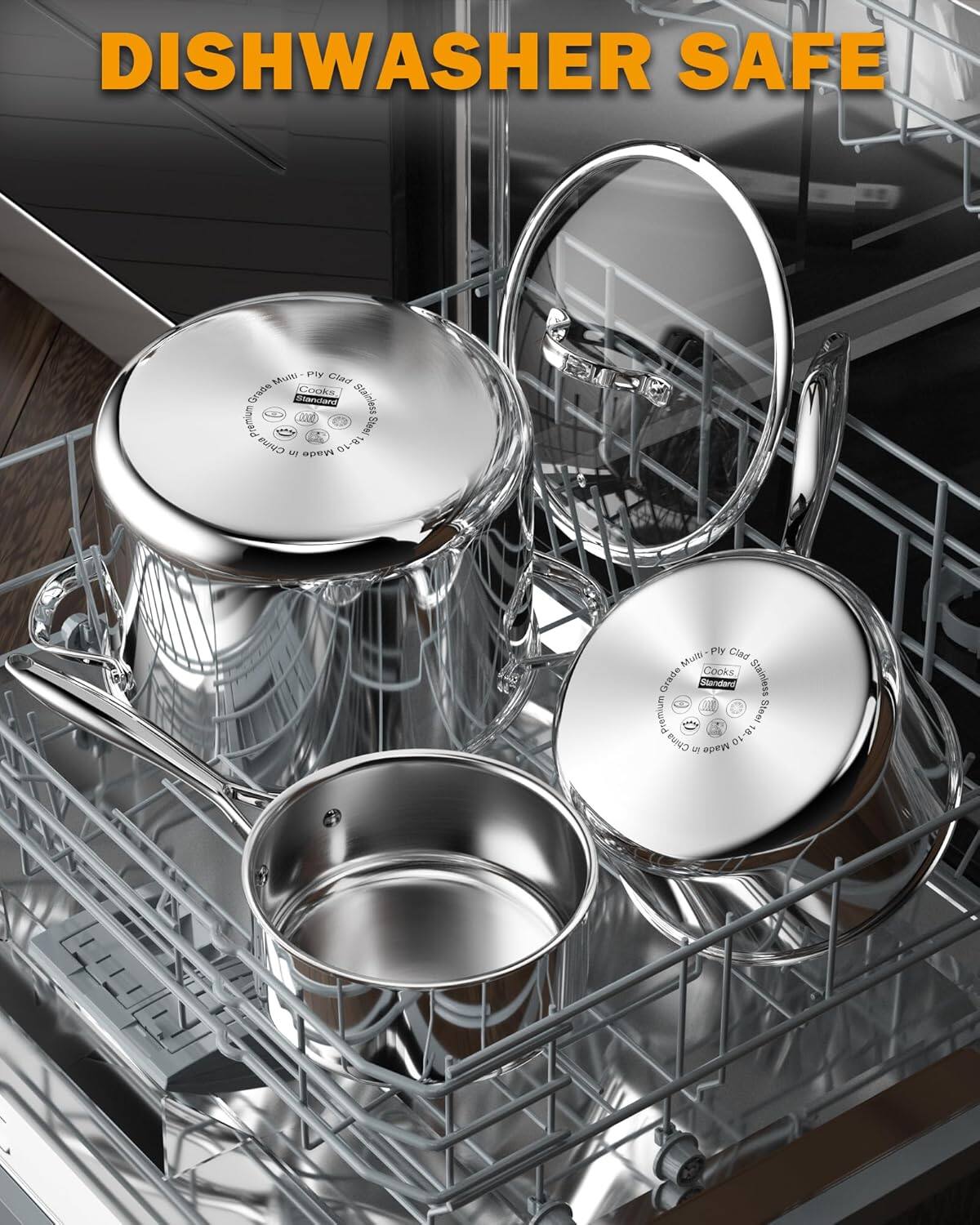 Dishwasher Safe

Multi-Ply Clad Grade Cooks Premium Standard Stainless Steel China 18-10 in Made