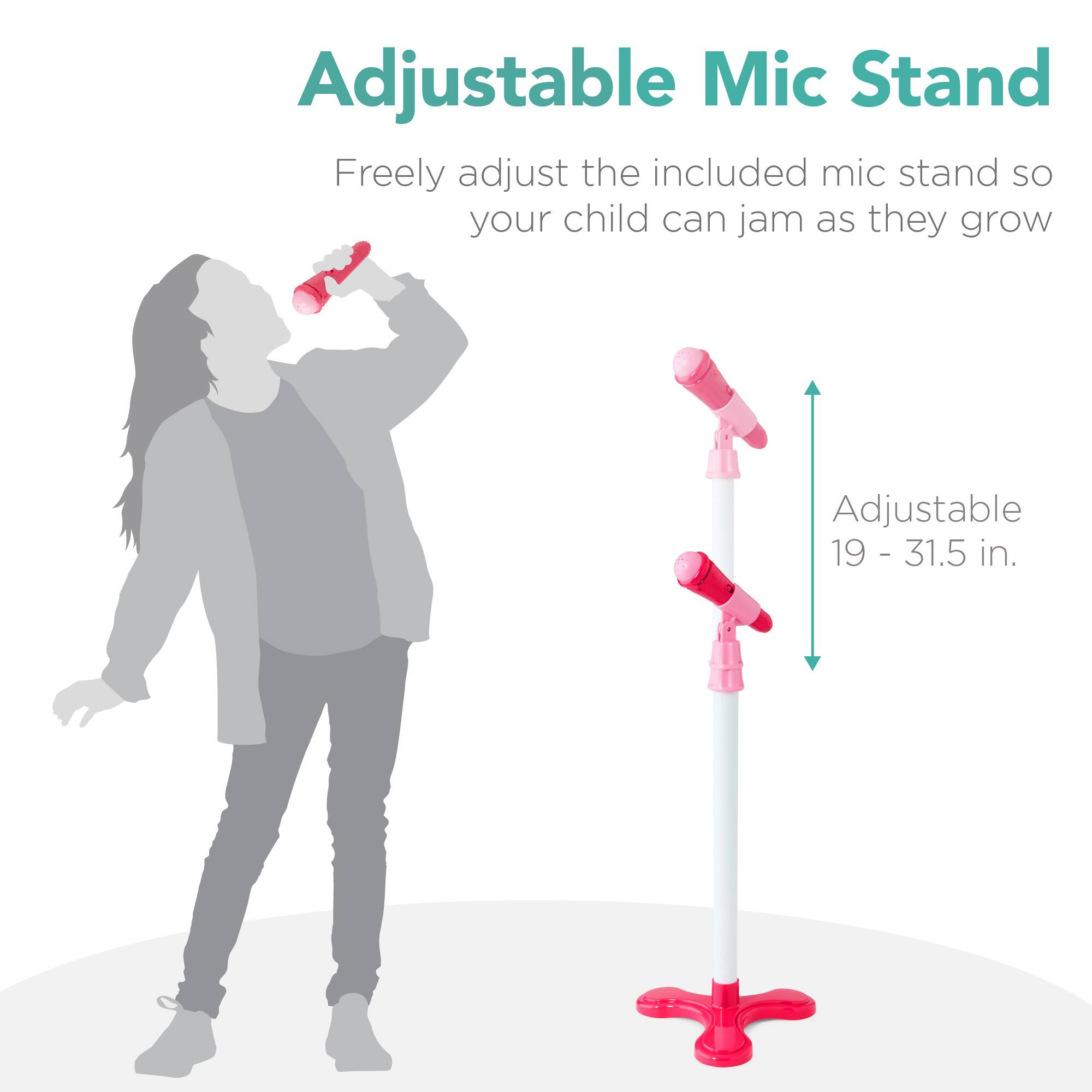 Adjustable Mic Stand  
Freely adjust the included mic stand so your child can jam as they grow  

Adjustable 19 - 31.5 in.