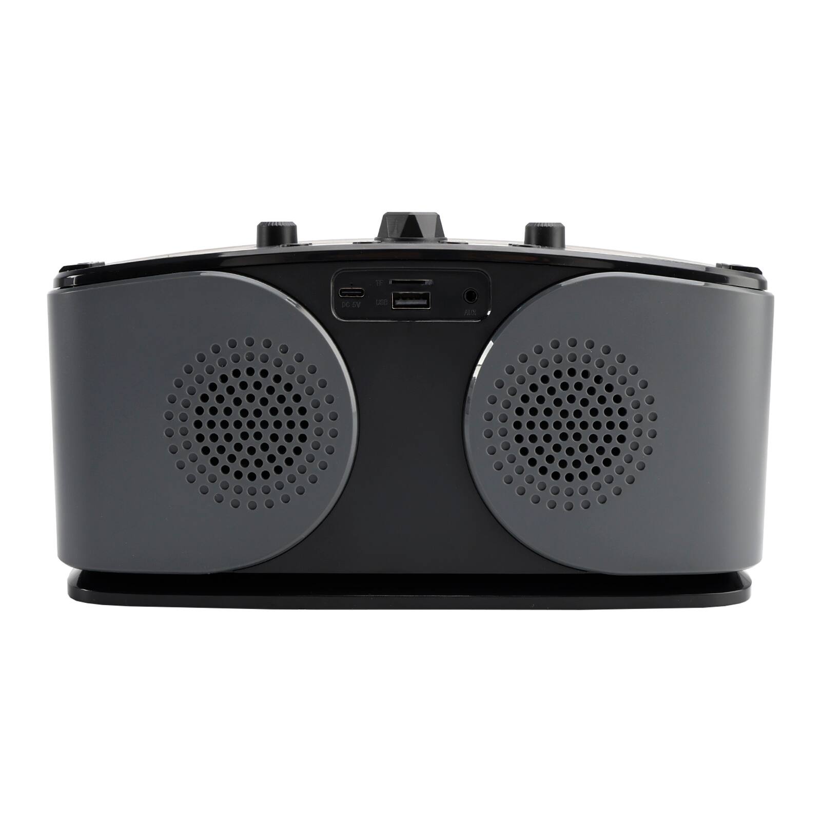 Alt View 4. Topteng - ​​20W Bluetooth Karaoke Speaker with 2 Mics - BT 5.3, Home Theater Speaker, TF/AUX/U disk, 2400mAh Battery - Black.