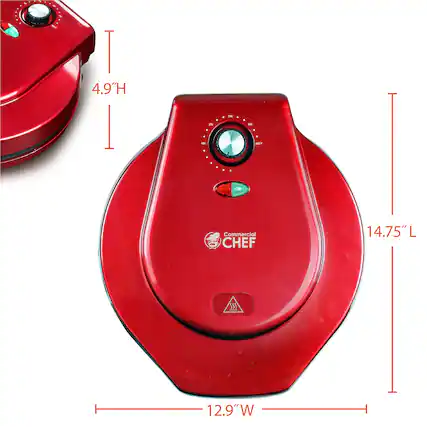 4.9" H
14.75" L
12.9" W